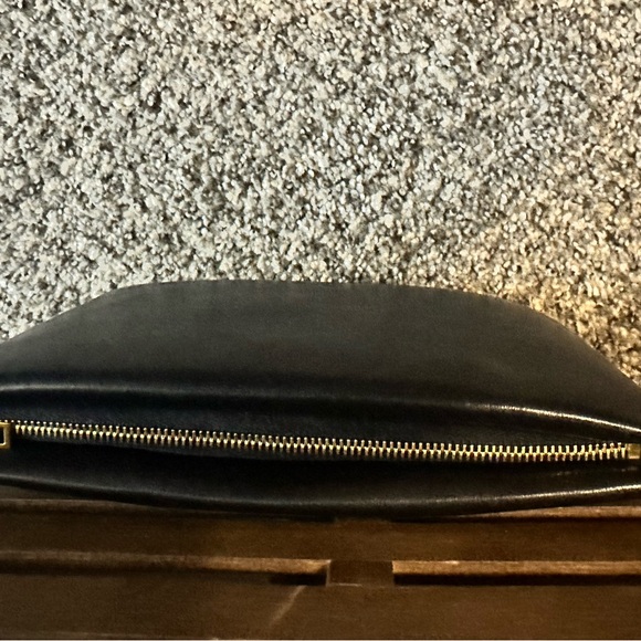 Yves Saint Laurent Black Clutch with Gold Logo - Picture 4 of 8